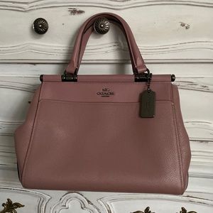 Coach Dusty Rose Pink leather grace satchel purse.
